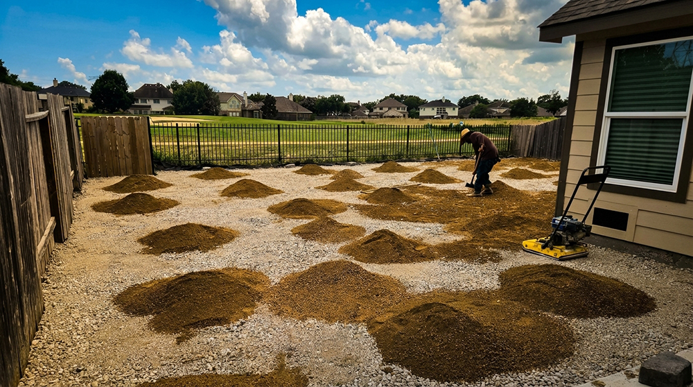 Patio installation and hardscaping in Baytown, Texas